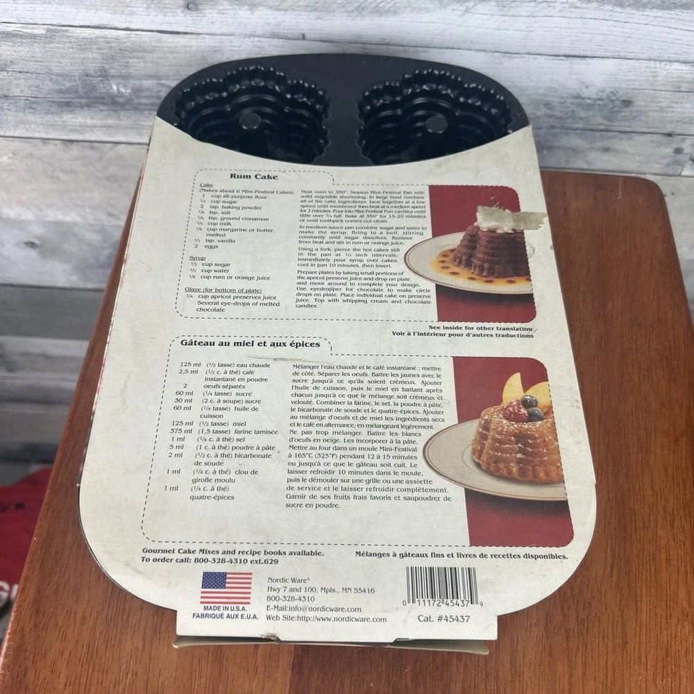 NORDIC WARE Mini-Festival Pan by Williams Sonoma Mini Bundt Pan New